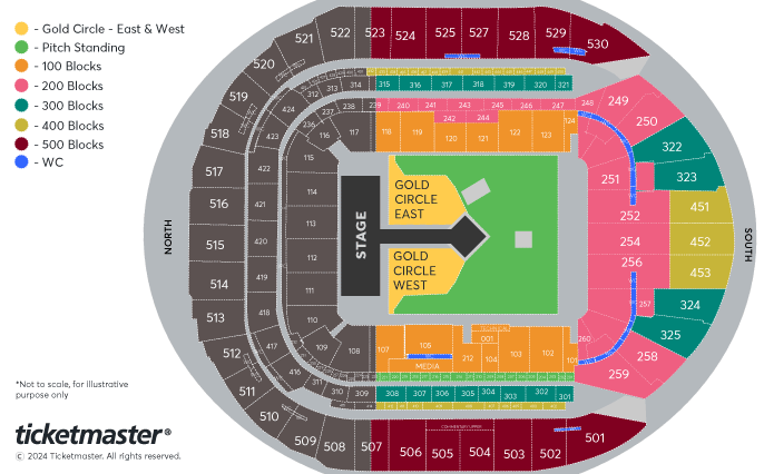 Imagine Dragons: LOOM World Tour 2025 Seating Plan at Tottenham Hotspur Stadium