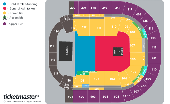 Tyler, the Creator - CHROMAKOPIA THE WORLD TOUR Seating Plan at The O2 Arena