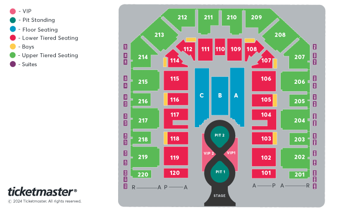 Katy Perry: The Lifetimes Tour Seating Plan at Utilita Arena Sheffield