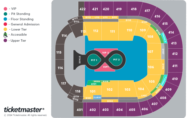 Katy Perry - The Lifetimes Tour Seating Plan at The O2 Arena