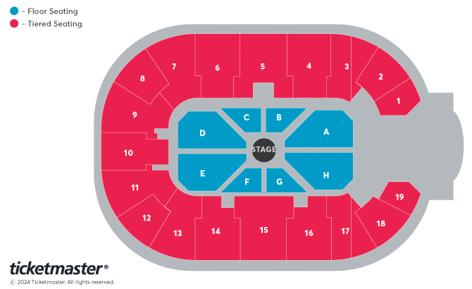 Greg Davies - Full Fat Legend Seating Plan at Motorpoint Arena Nottingham