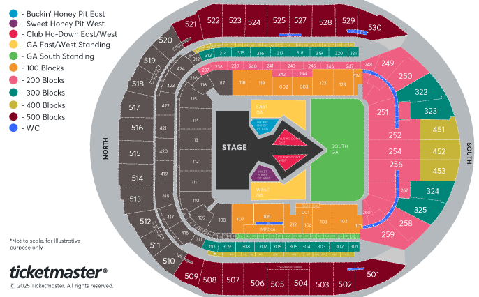 Beyoncé: COWBOY CARTER TOUR Seating Plan at Tottenham Hotspur Stadium