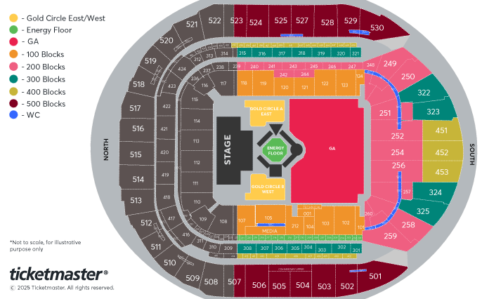 Grand National Tour: Kendrick Lamar and SZA Seating Plan at Tottenham Hotspur Stadium