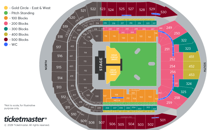 Post Malone Presents: the Big Ass World Tour Seating Plan at Tottenham Hotspur Stadium