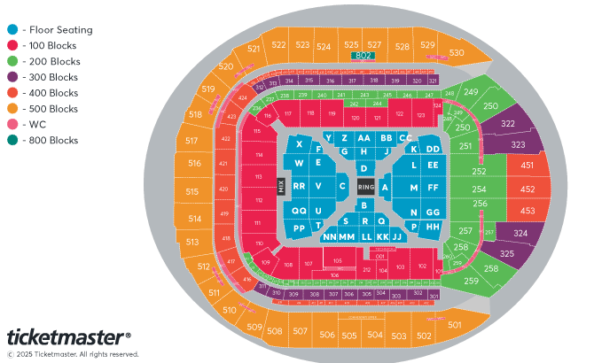 Eubank Jnr v Conor Benn Seating Plan at Tottenham Hotspur Stadium