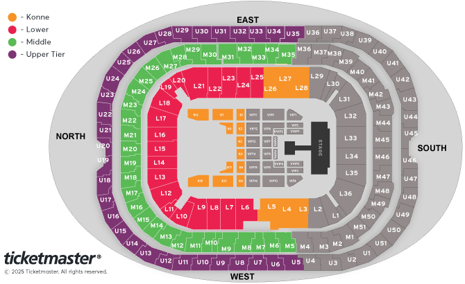 SM TOWN LIVE Seating Plan at Twickenham Stadium