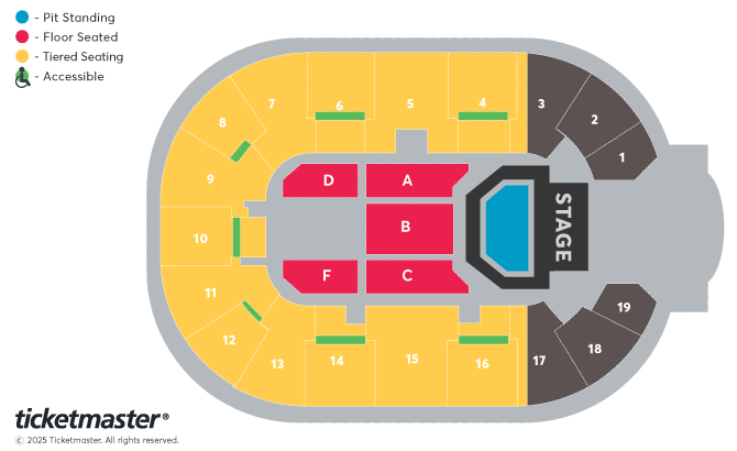 Five Seating Plan at Motorpoint Arena Nottingham