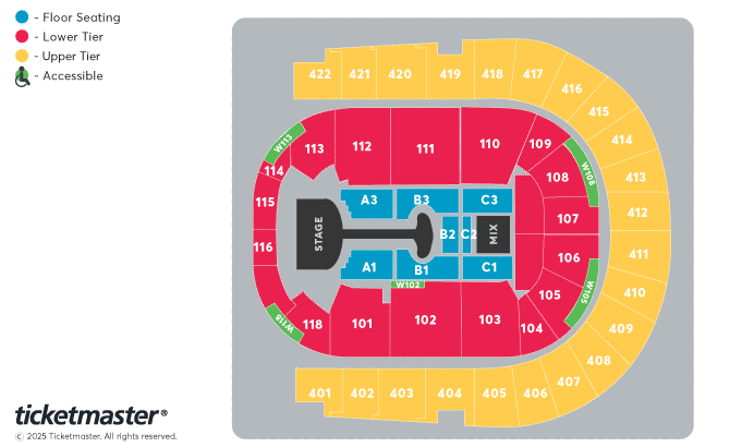 Lady Gaga: The MAYHEM Ball Seating Plan at The O2 Arena