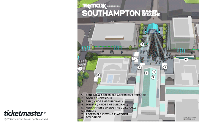 Seat map - Southampton Summer Sessions
