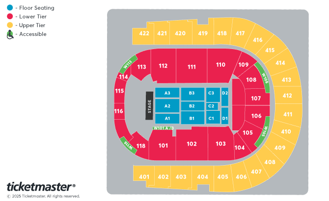 Manilow - The Last Last Concert Seating Plan at The O2 Arena
