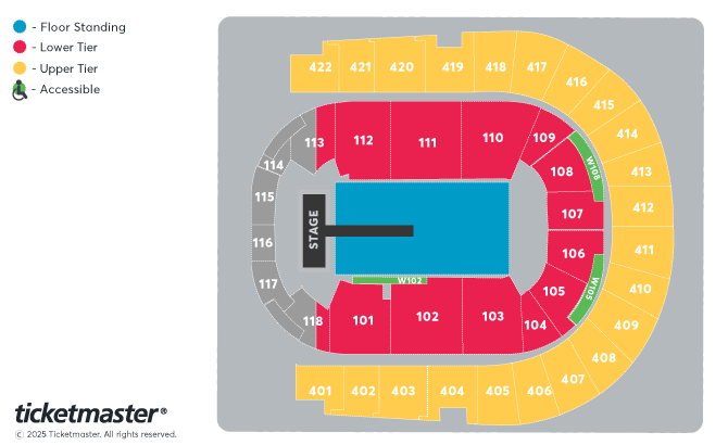 Florence + The Machine: The Everybody Scream Tour Seating Plan at The O2 Arena
