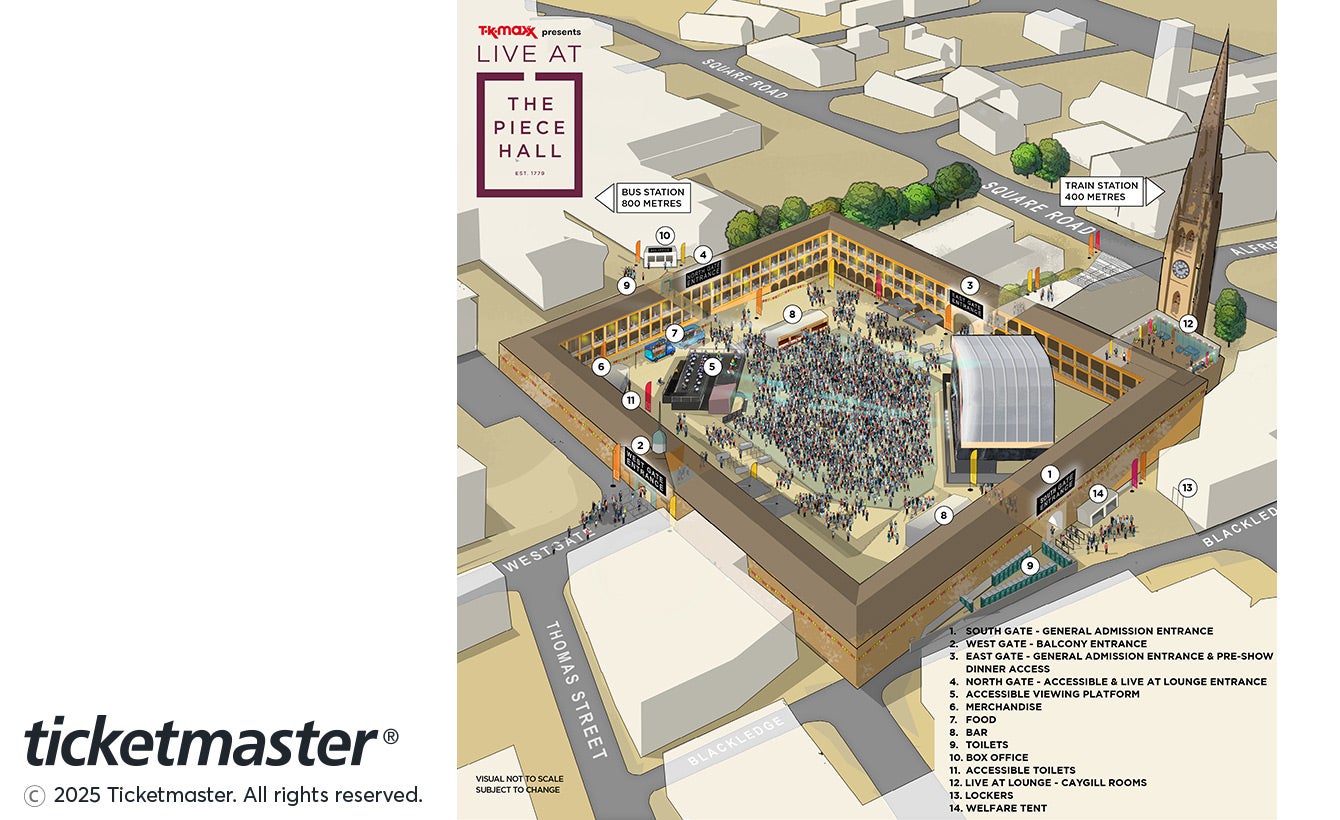 Venue seating chart for Jimmy Eat World for reference only