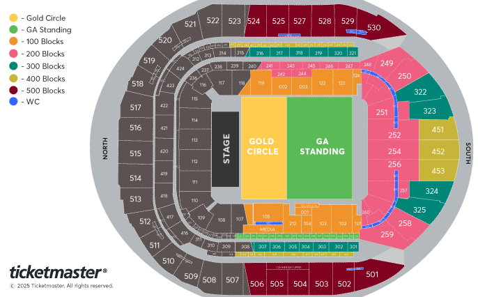 System Of A Down Seating Plan at Tottenham Hotspur Stadium