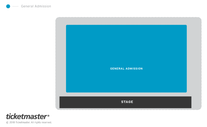 Venue seating chart for Tony Carroll for reference only