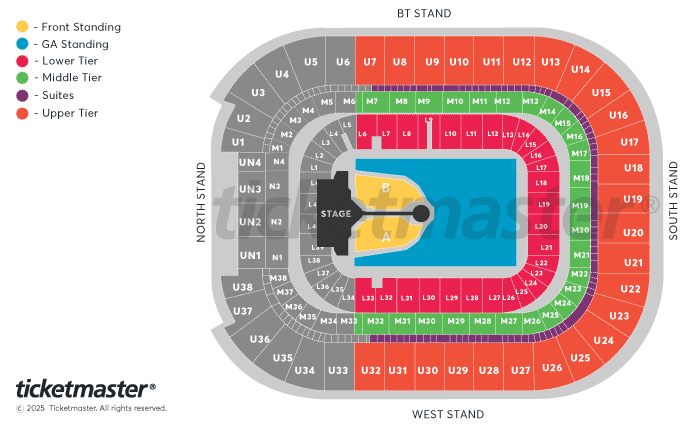 TAKE THAT - THE CIRCUS LIVE - Summer 2026 Seating Plan at Principality Stadium