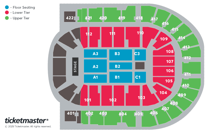 Professor Brian Cox: Emergence World Tour Seating Plan at The O2 Arena