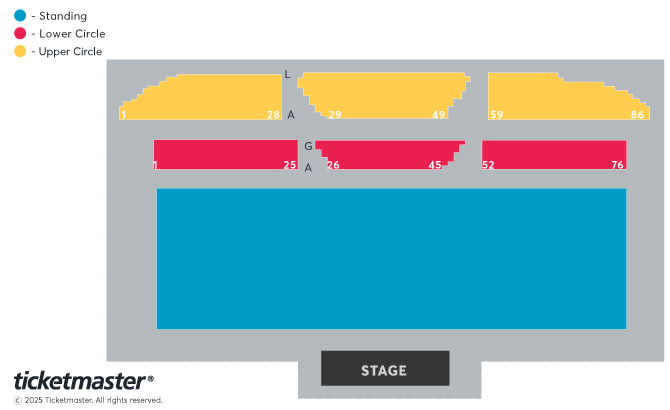 Seat map - Bradford Live
