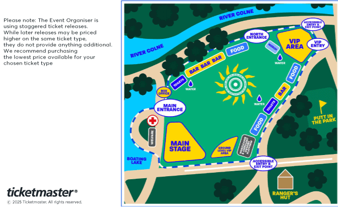 Seat map - Colchester Castle Park