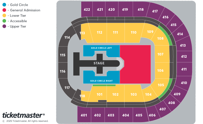 ROSALÍA: LUX TOUR 2026 Seating Plan at The O2 Arena