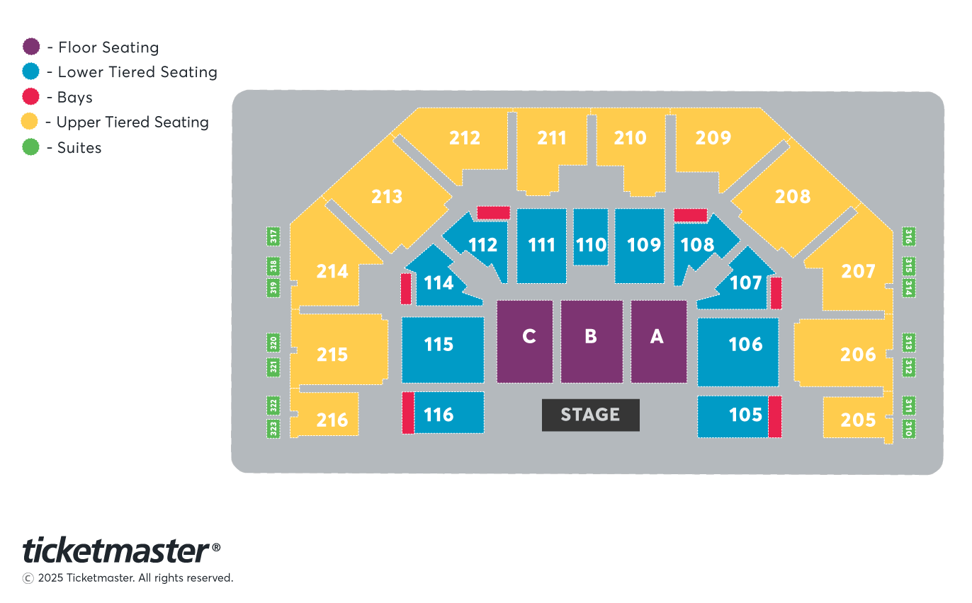 Jane Mcdonald: Venue Premium Tickets Seating Plan at Utilita Arena Sheffield
