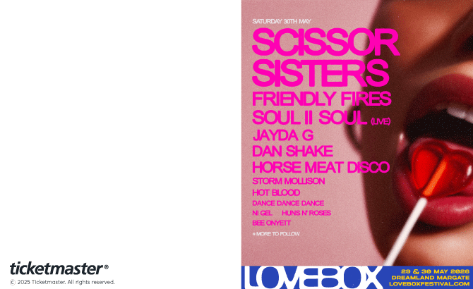 Venue seating chart for Lovebox Festival for reference only