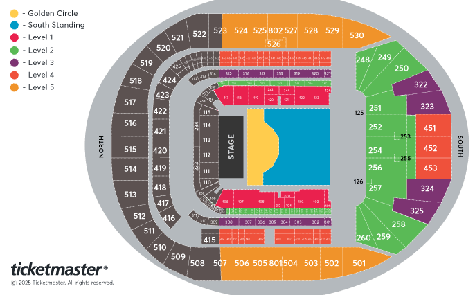 Zach Bryan - With Heaven On Tour Seating Plan at Tottenham Hotspur Stadium