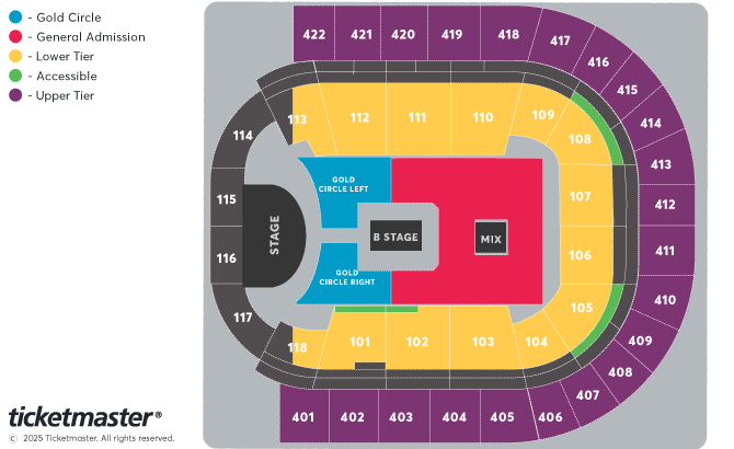 ROSALÍA: LUX TOUR 2026 Seating Plan at The O2 Arena