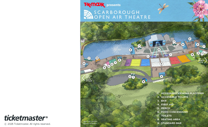 Seat map - Scarborough Open Air Theatre