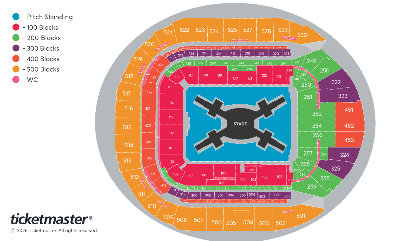 Seat map - Tottenham Hotspur Stadium