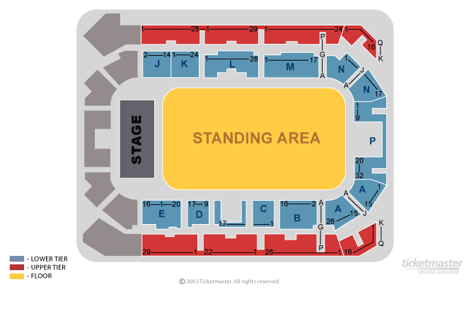 Plan de salle - Braehead Arena