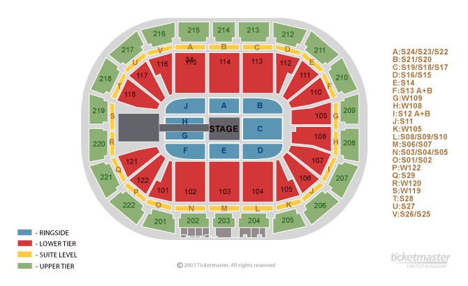 Arena Wwe Seating Chart