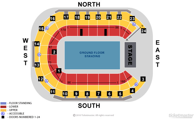 Westlife - The Wild Dreams Tour Seating Plan at Odyssey Arena