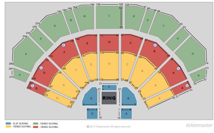 WWE Live Seating Plan at 3Arena