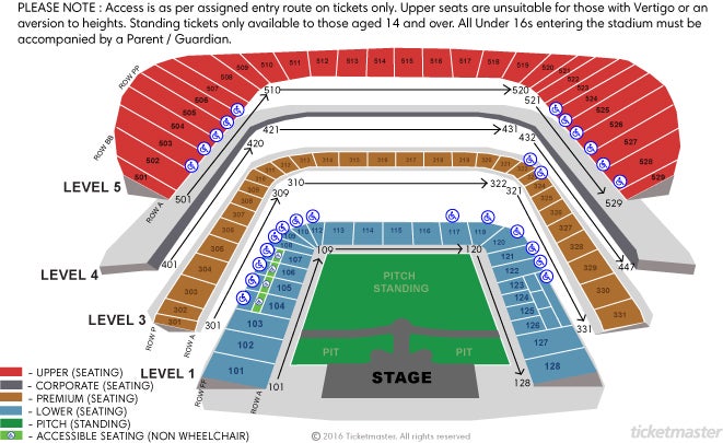 TAKE THAT - THE CIRCUS LIVE - Summer 2026 Seating Plan at Aviva Stadium