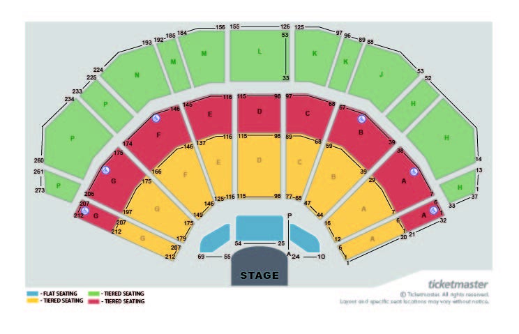 Gary Barlow Seating Plan at 3Arena