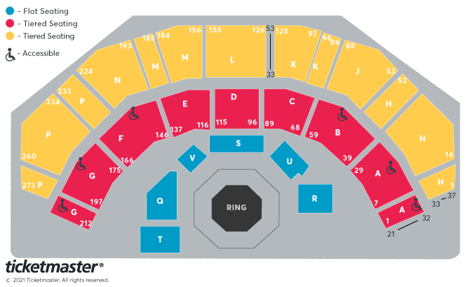 BELLATOR MMA - EBLEN VS EDWARDS Seating Plan at 3Arena