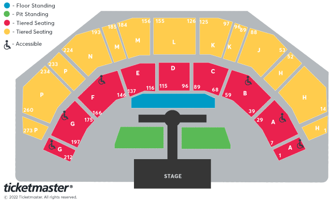 The Vamps Seating Plan at 3Arena