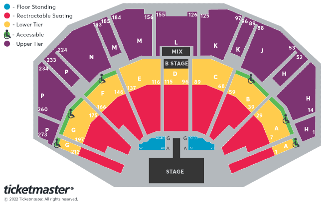 Michael Bublé Seating Plan at 3Arena