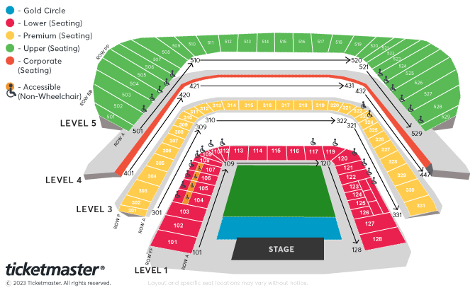 P!NK - Summer Carnival 2024 Seating Plan at Aviva Stadium