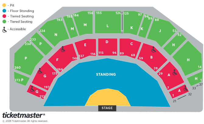 Benson Boone: American Heart Tour Seating Plan at 3Arena