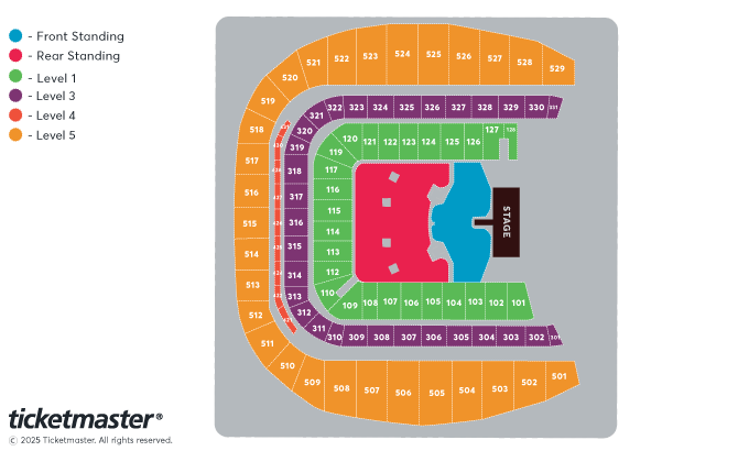 Dermot Kennedy Seating Plan at Aviva Stadium