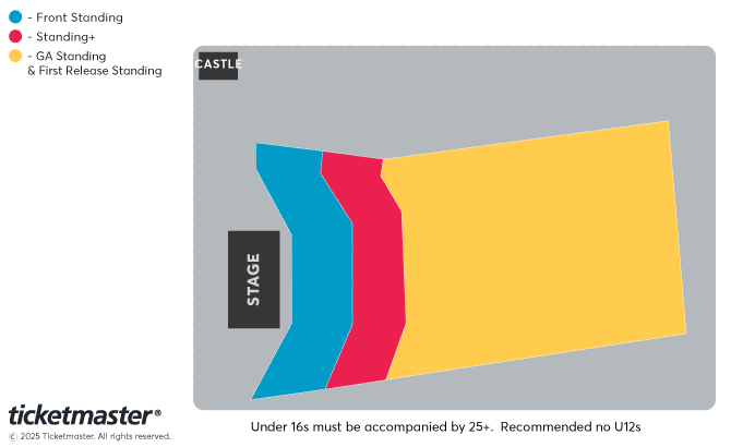Venue seating chart for Luke Combs for reference only