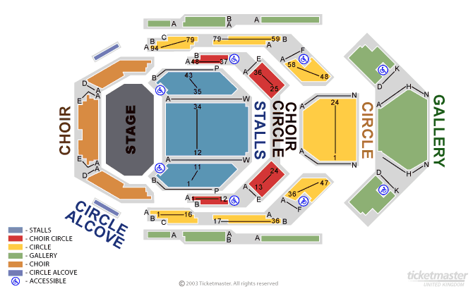 The Music of Zimmer VS Williams Seating Plan at Bridgewater Hall