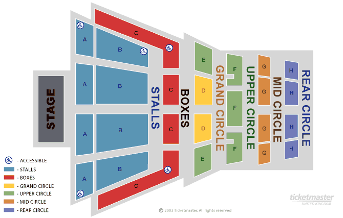 Elvis Costello & the Imposters Seating Plan at Liverpool Philharmonic Hall