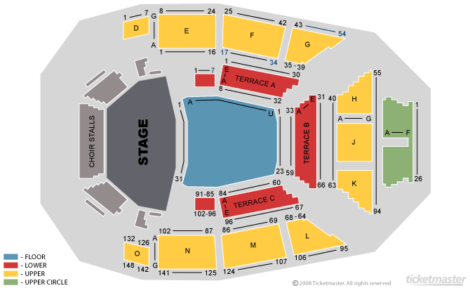 Brendan Cole: Show Man Seating Plan at Concert Hall Glasgow