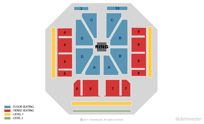 WWE Live - Superstar Experiences Seating Plan at Motorpoint Arena Cardiff