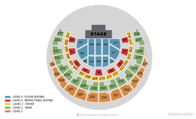 Simply Red Seating Plan at OVO Hydro
