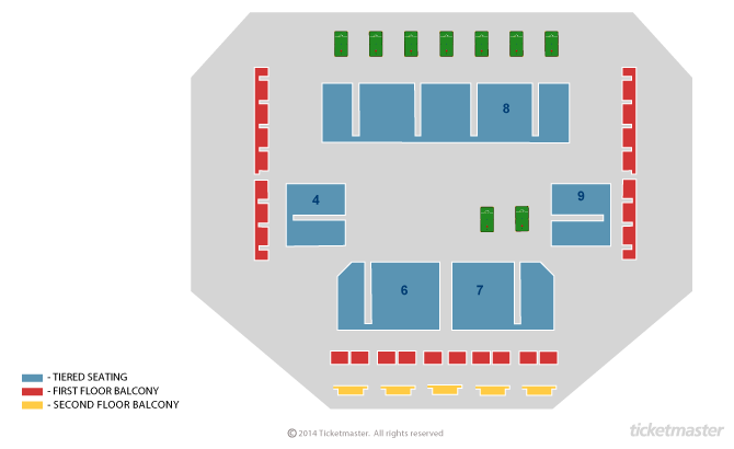 2019 ManbetX Welsh Open - Round 4 Matches (7pm and 8pm) Seating Plan at Motorpoint Arena Cardiff