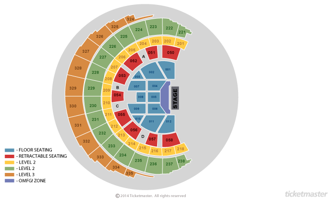 McFly Seating Plan at OVO Hydro
