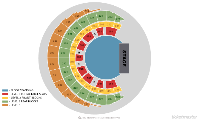 The Human League Seating Plan at OVO Hydro